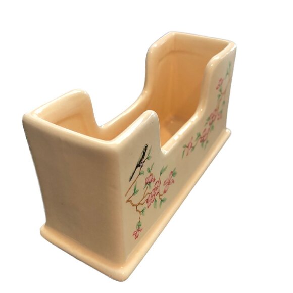 Business Card Holder, Russ Berrie, Bird in a Pink Dogwood Tree, Vintage, - Picture 3 of 5